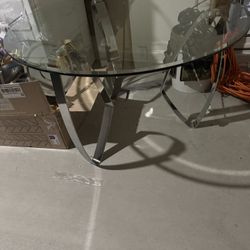 Coffee And End Table, Glass And Metal Beautiful Pieces