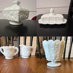 Milk Glass Pieces - $50 Or Less For pieces Or Pairs