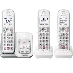 Panasonic Cordless Phone System Digital Answering Machine Call Block 3 Handsets
