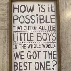 Cute Boys Picture Wall Decor 