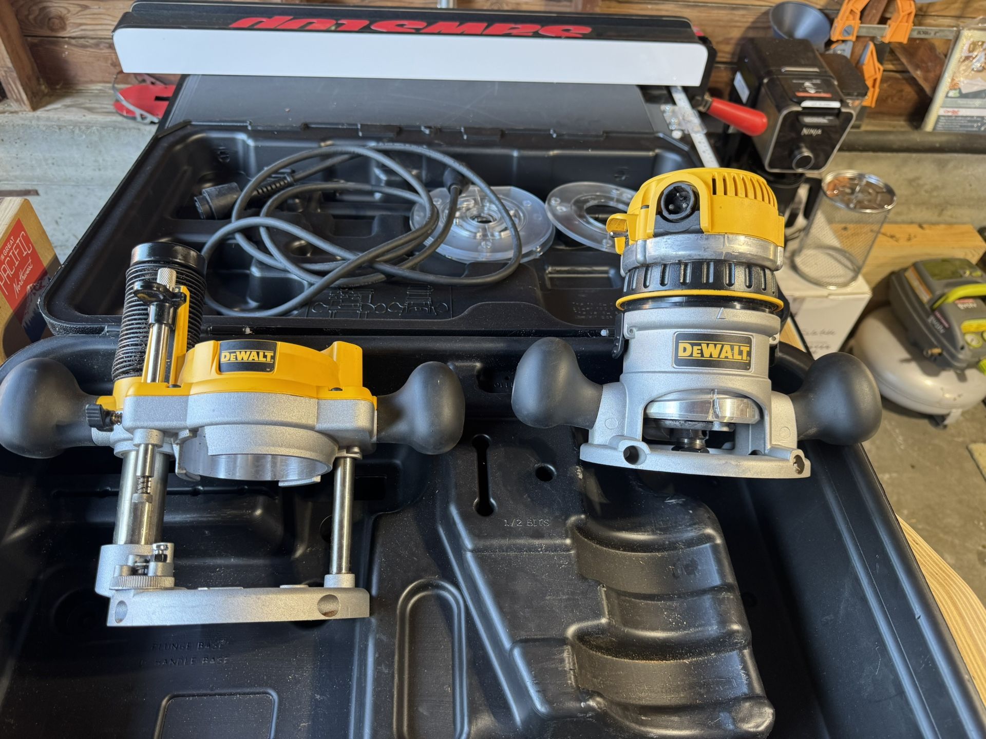 Dewalt Router Combo (2 1/4 HP Router, Plunger, Edge Guide)