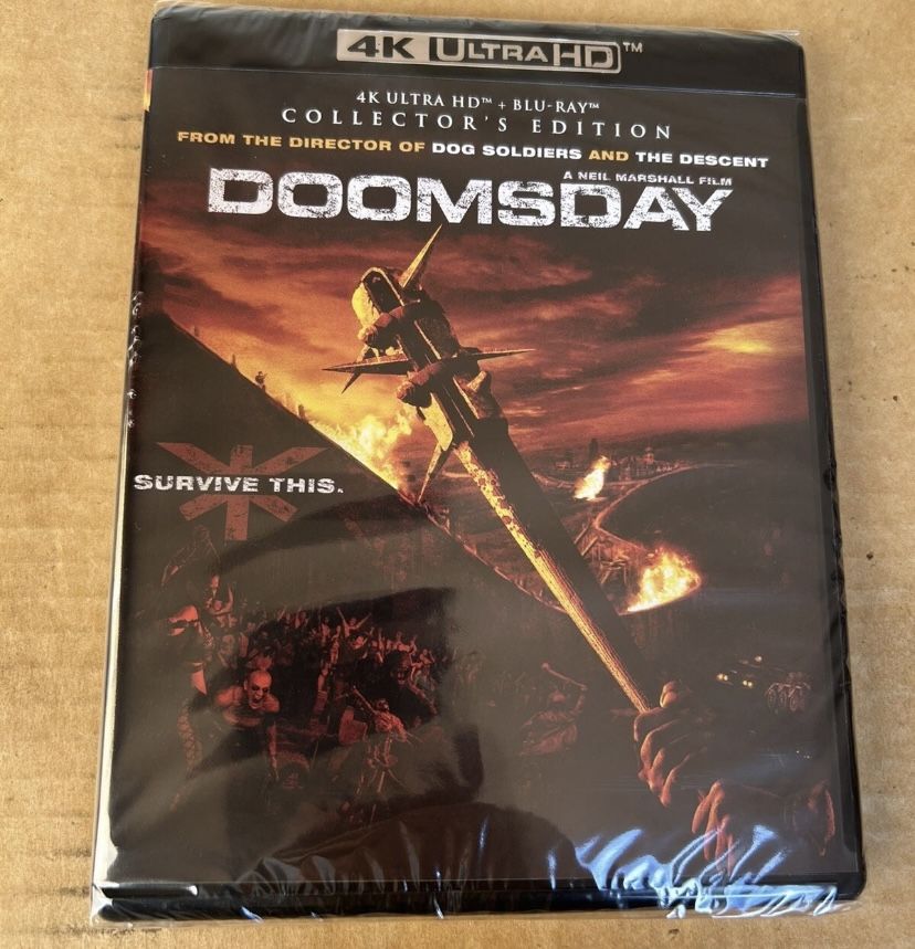 brand new sealed 4k blu ray doomsday bluray