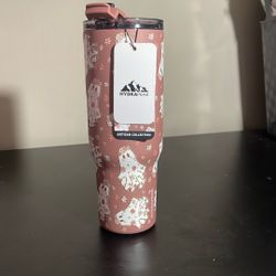 32 Oz Floral Ghost  Stainless Steel