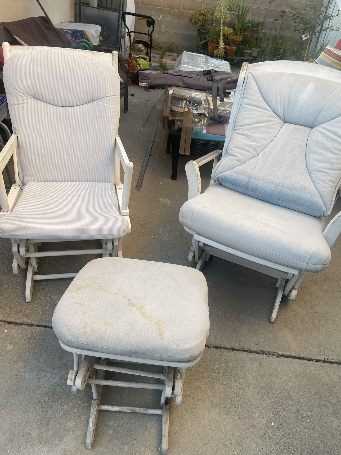 Rocking Chair Set Of 2 With Leg Rest