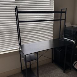 Black Desk With Power Outlet