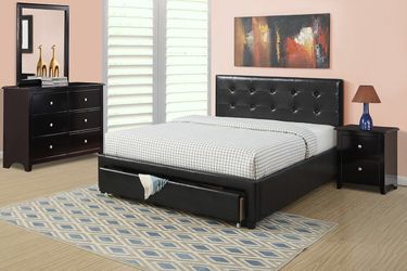 Queen Storage Bed -No mattress included