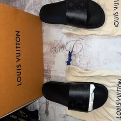 Louis Vuitton Vintage Waterfront Mule Size 8.5 w/box and sandal cloth bag