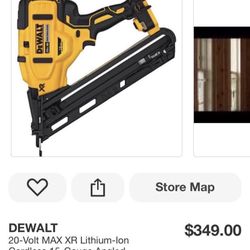 DeWALT DCN650B 20V MAX XR 15-Gauge Cordless Angled Finish Nailer - Bare Tool