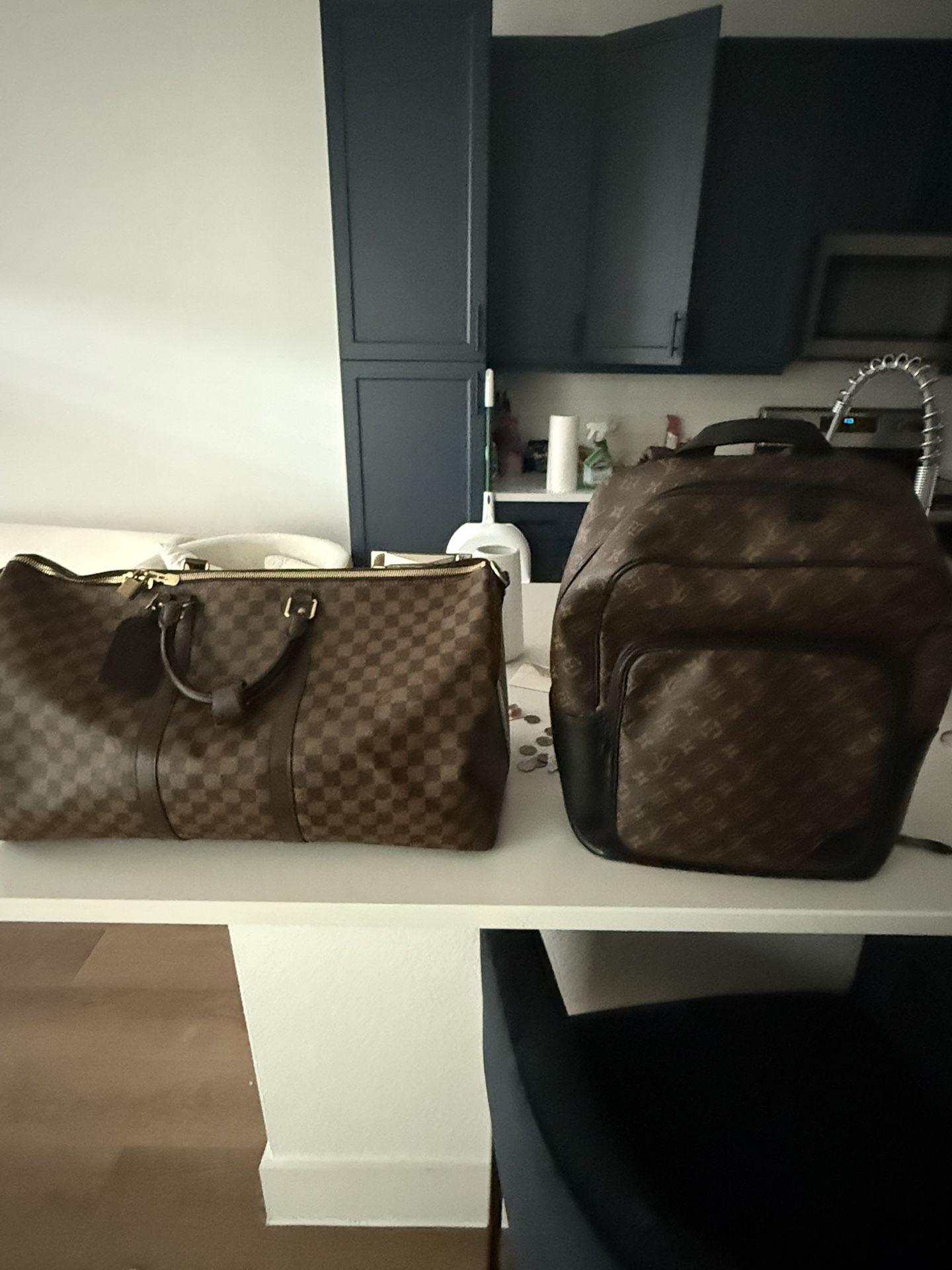 2 Authentic Louis Vuitton Bags – Keepall 55 + Dean Backpack