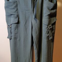 Deja Bleu Premium Olive Green Cargo Pants - Size L (0314)