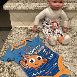 Disney Finding Nemo Bodysuit - Size Newborn 