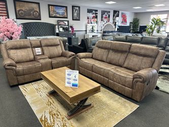 Brown Sofa & Loveseat