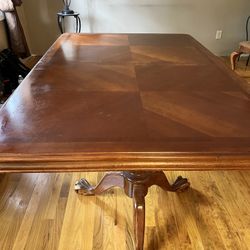 Wooden Dining Table with 6 Chairs