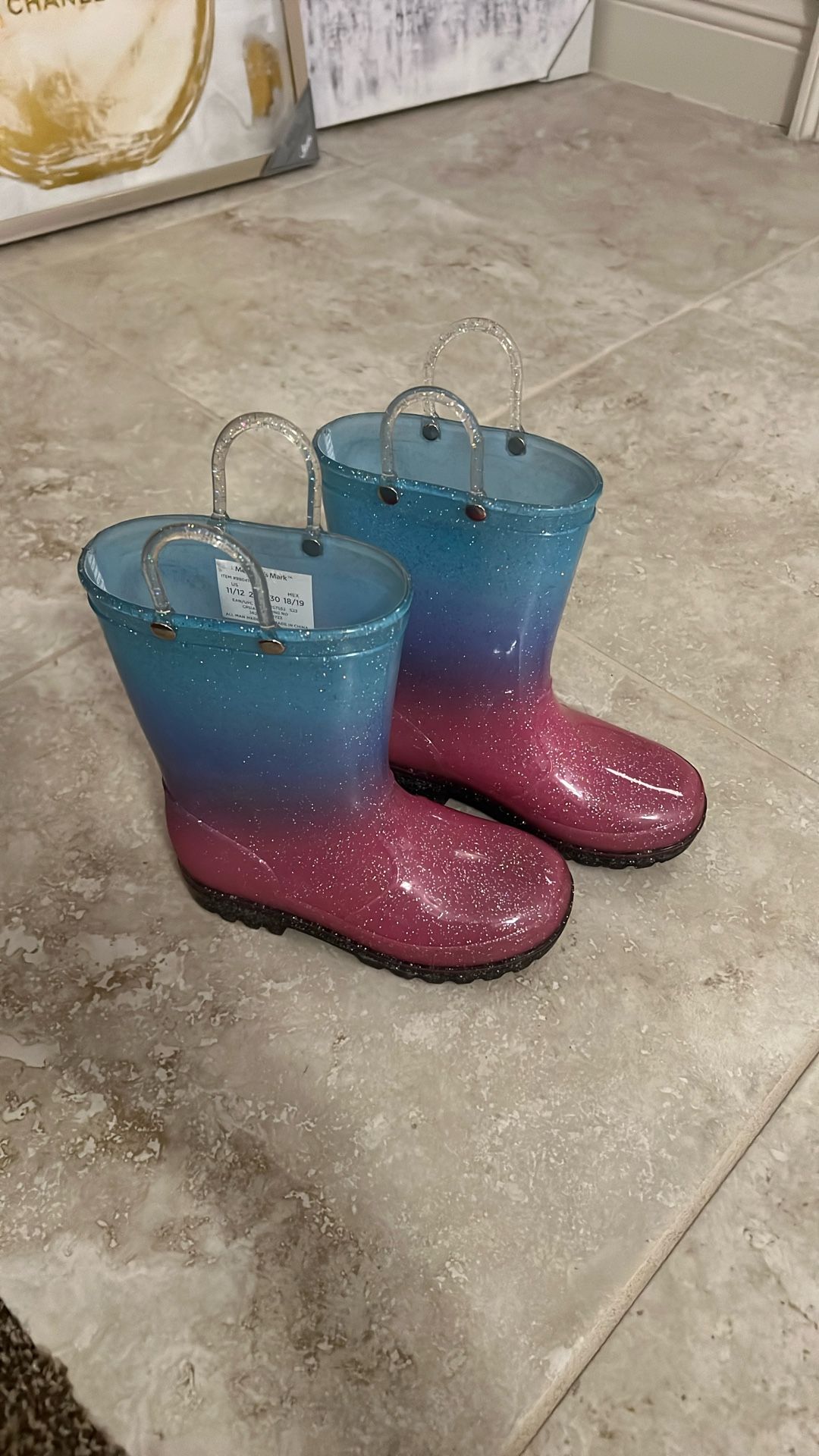 Light Up Rain Boots - size 11/12