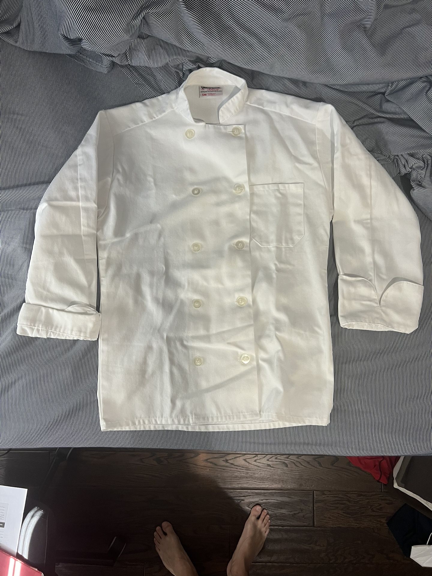 Symmetrical White Chef Shirt
