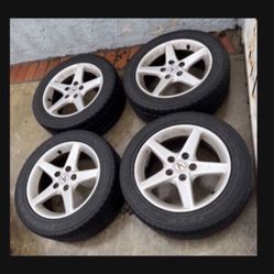 4 - 205/55r16 5x114.3 5x4.5 Stock Rsx Civic Camry Accord Corolla Wheels Rims  Good Treads Tires !