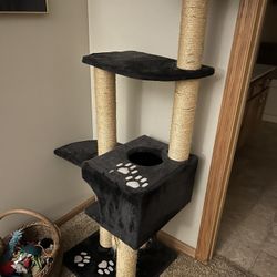 Cat Condo/Scratch Tower And Toys