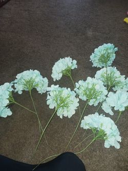 Fake Teal Flowers