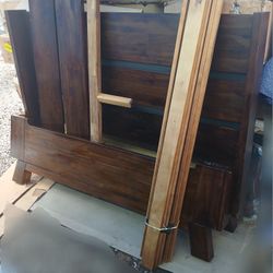 Very Sturdy Wood Queen Bed Frame,  No Box Spring Needed.