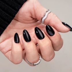 Black Soft Gel Press On Nails 