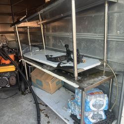 2 6ft Metal Restaurant Tables