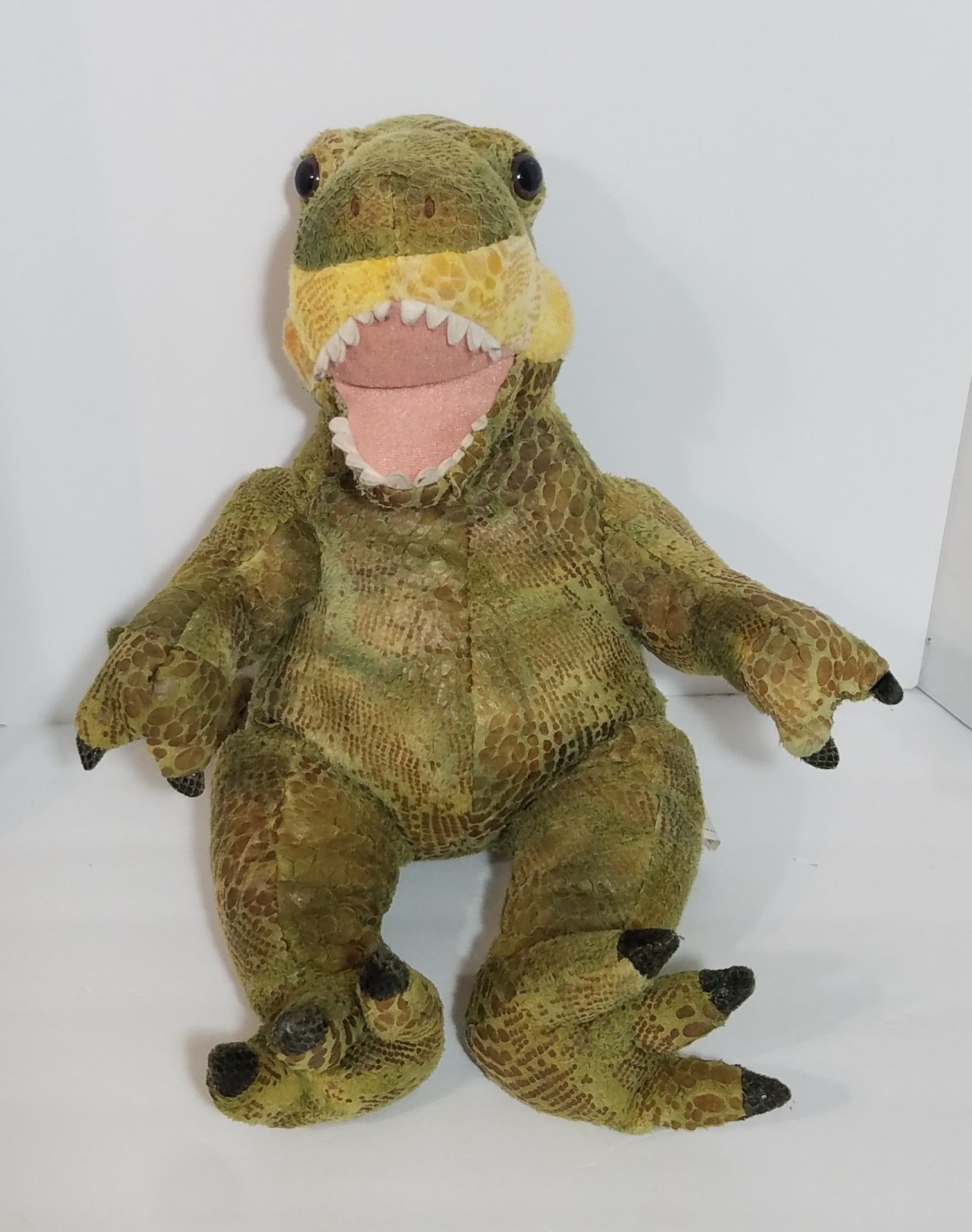 RETIRED Build A Bear Dinosaur Green T-Rex Plush Toy 17" Stuffed Animal BABW
