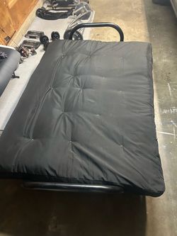 Black Futon with Metal Frame