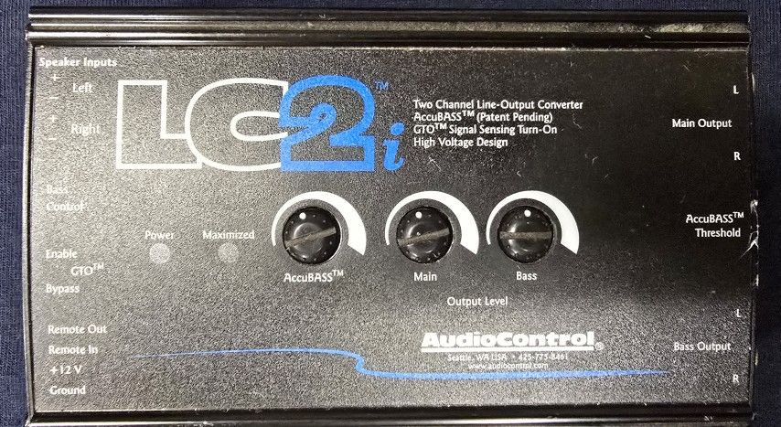 AudioControl LC2i 2 Channel Line Out Converter with AccuBASS and Subwoofer Control