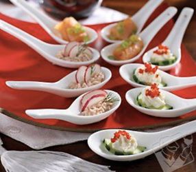 Mini porcelain spoons 85 pcs