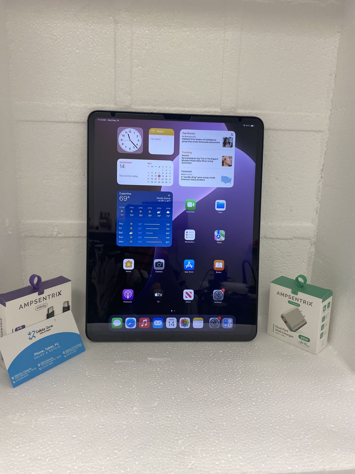 iPad Pro 12.9 4th Gen 512GB Unlocked- Gray- Bulverde