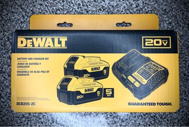 🔥 NEW DEWALT 20V 5.0Ah BATTERY KIT (2x Batteries + Charger) ⚡ $150