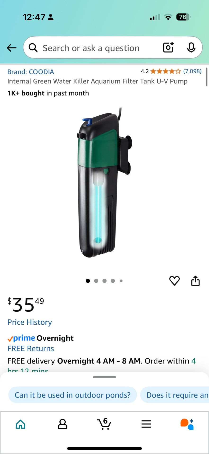 Fish Tank Green Water Killer UV Light