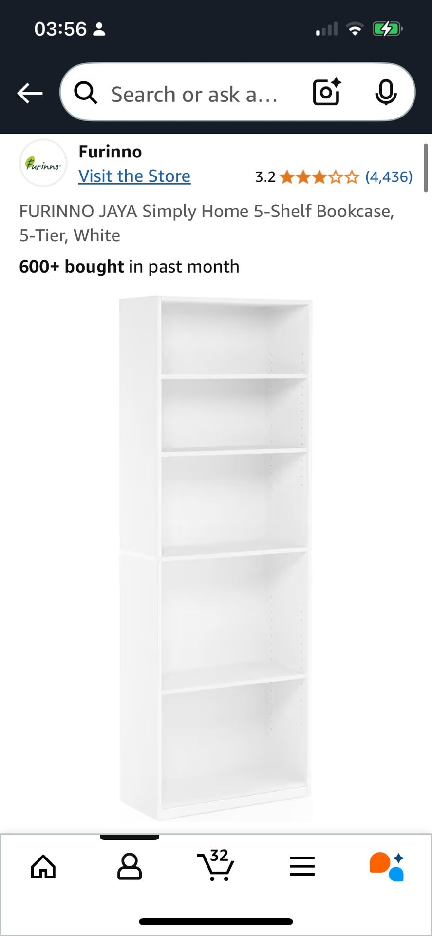 5 Tier Bookcase
