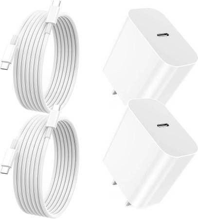 new iPhone 15 Charger Fast Charging,20W Apple iPad USB C Fast Charger,2Pack 6Ft USB C Wall Charger Block for iPhone 15/15 Plus/15 Pro/15 Pro Max, iPad