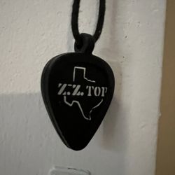 ZZ Top  Guitar Pic Necklace