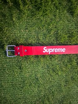 Supreme Red Belt with Silver Buckle