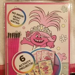 New Trolls World Tour 6 Paint with Water Sets Birthday Party Favor Paint brushes