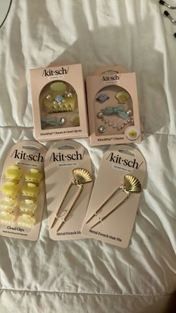 Kit•sch/ kitsch pop charms/all day hold cloud clips/metal French hair pin