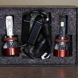KATANA 9012 LED Bulb,HIR2 Light Bulb 16000LM 70W 6500K Xenon White Extremely Super Bright Plug and Play Mini Size Fog Light Bulb,Pack of 2