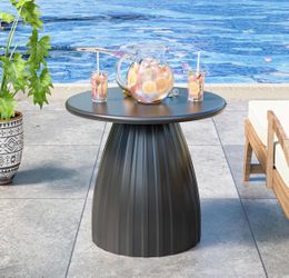 Round Outdoor Side Table