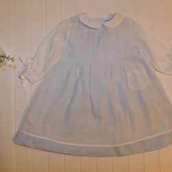 Tartin et Chocolat Catherine Painvin Paris Girls Blue Dress 12 Month