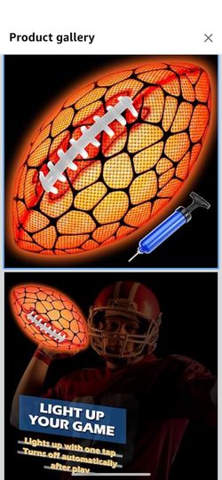 Glow in The Dark Football - Strong Grip Light Up Football Toy Stuff Outdoor Sports Balls for Boys Kids Teenage Junior Youth Adult Christmas Birthday G
