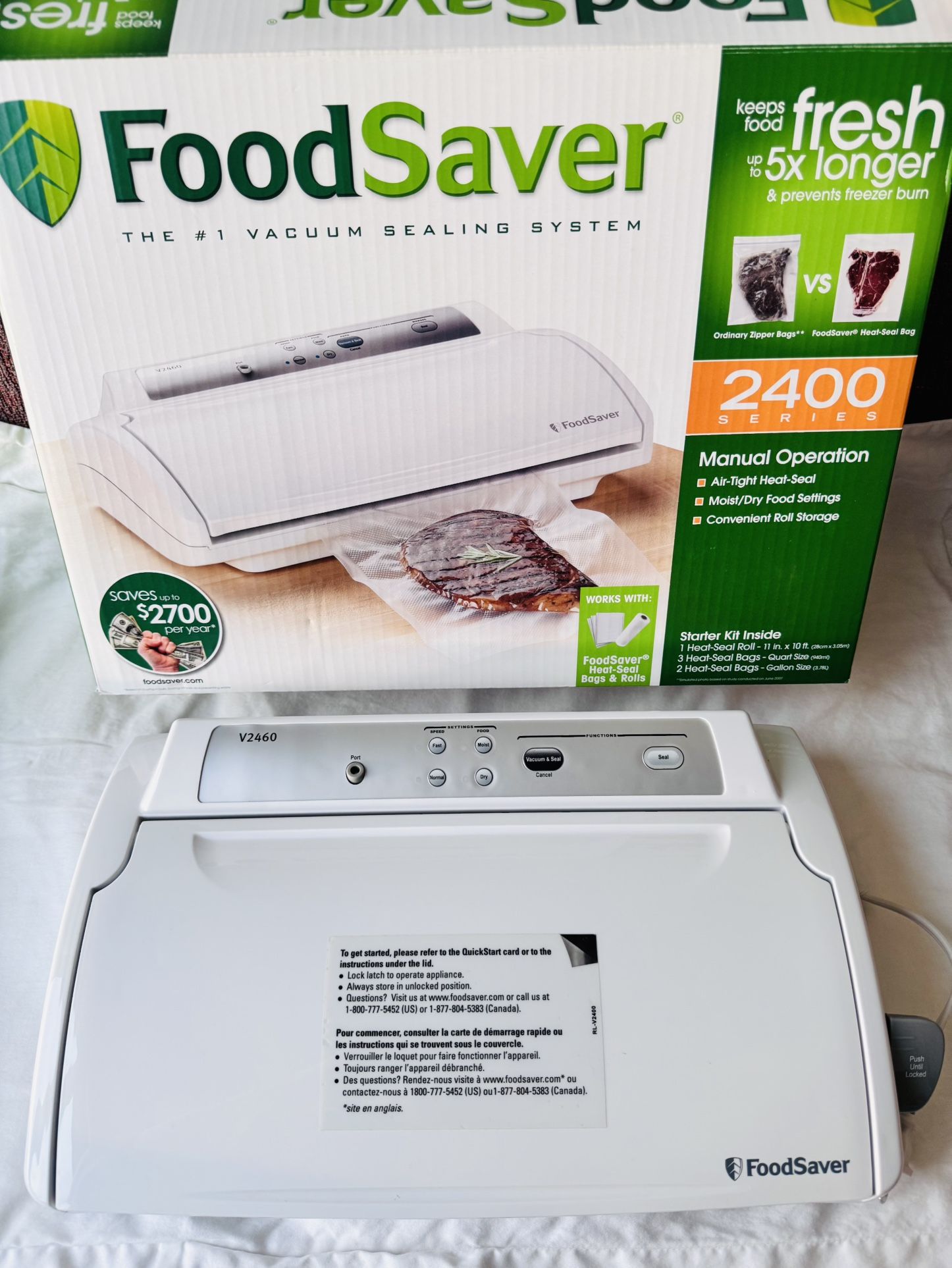 FoodSaver Vacuum Sealer 2400 Series (Original box included)
