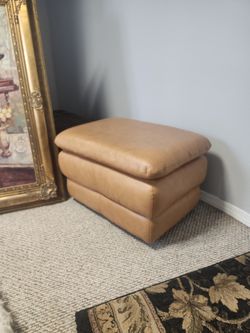 Leather Ottoman 