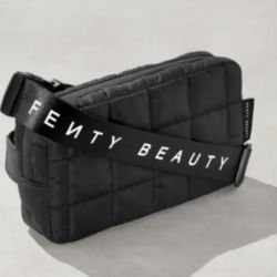 Fenty Beauty Black Quilted Belt Bag Purse