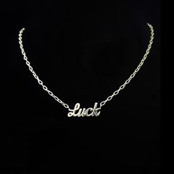 18" x 4mm CHARLES GARNIER of PARIS Solid Sterling Silver Constellation Link LUCK Necklace, Made in Peru 