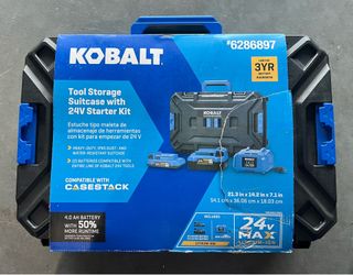 Kobalt 24 -Volt 2 -Pack Lithium-ion ( 2 Ah 4 Ah Battery starter kit with toolbox )