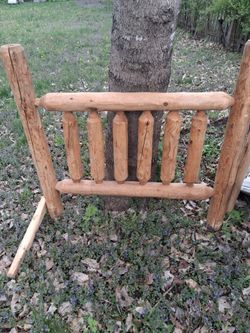 Twin log style bunk bed