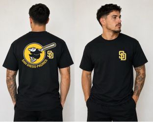 San Diego Padres T-Shirt Black Shaka Wear Custom