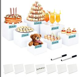 White buffet risers (7 pack)